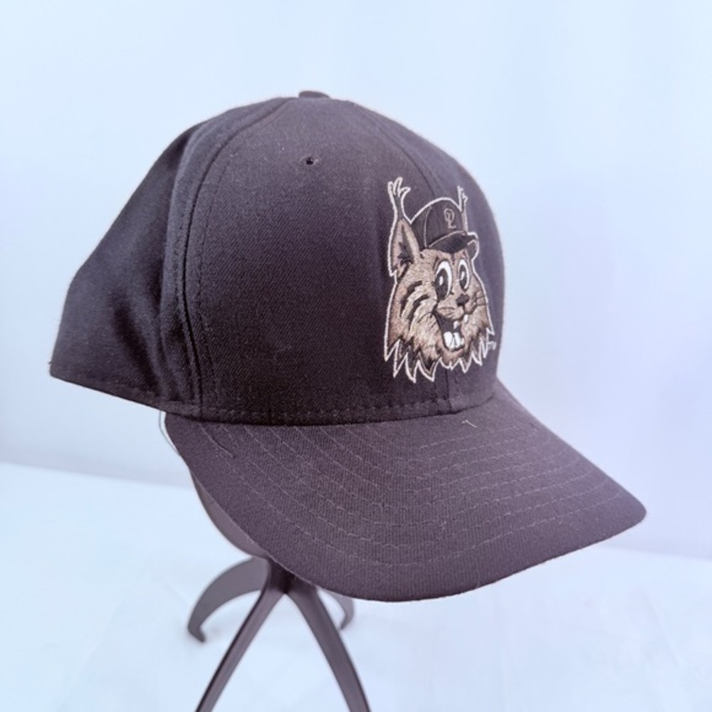 Vintage Ottawa Lynx New Era Snapback Hat MiLB Baseball Cap Black Made in USA